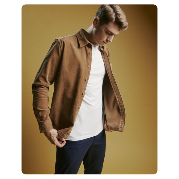 ★ NWT Ben Sherman Long-Sleeve Twill Flannel Shirt - Light Brown ★ - Picture 15 of 15